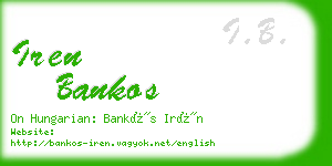 iren bankos business card